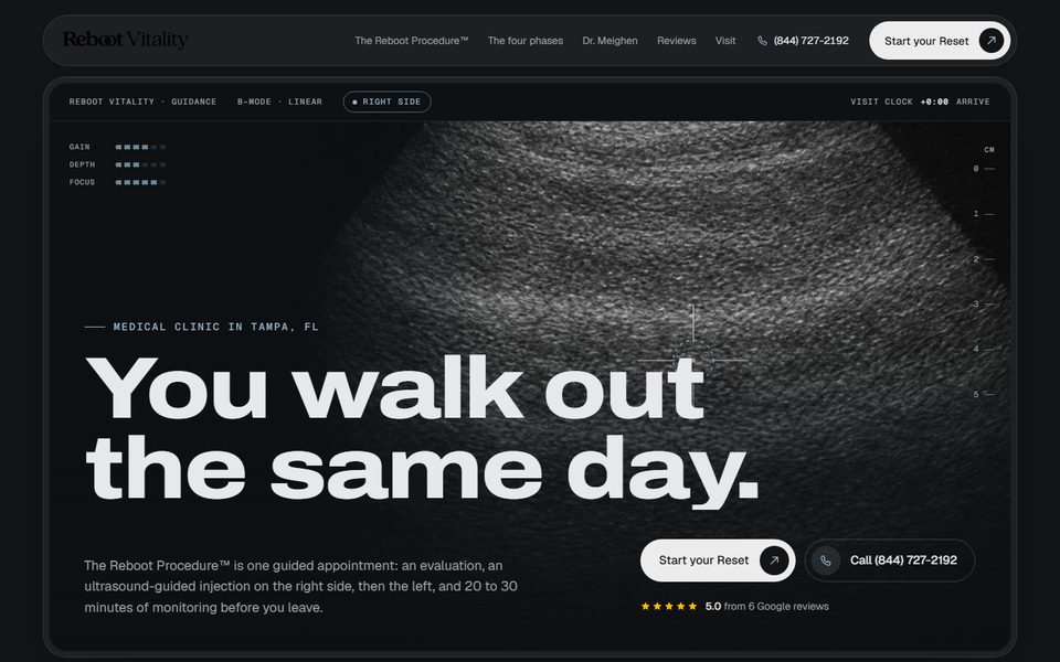 V3 Same Day hero at desktop width