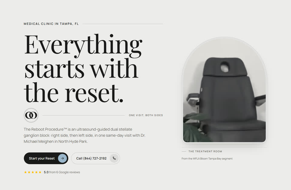 C The Quiet Room hero at desktop width
